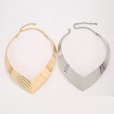V Shape Torques Colar Girl Punk Power Choker Necklace