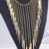 Vintage Rivet Tassel Punk Choker Necklace