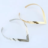 3 Layer Bright Metal Weld Bib Choker Necklace