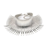 African Style Metal Punk Collar Choker Necklace Women Statement
