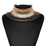 African Style Metal Punk Collar Choker Necklace Women Statement