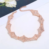 Metal Geometric Gothic Choker Necklace Punk Retro Collar Maxi Jewelry