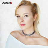 Metal Geometric Gothic Choker Necklace Punk Retro Collar Maxi Jewelry