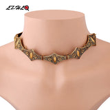 Metal Geometric Gothic Choker Necklace Punk Retro Collar Maxi Jewelry