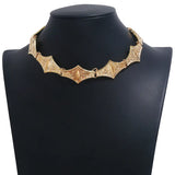 Metal Geometric Gothic Choker Necklace Punk Retro Collar Maxi Jewelry