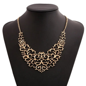 Vintage Flower Choker Necklace for Women Boho Statement Jewelry