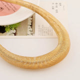 Geometric Metal Torques Women Choker Necklace Punk Maxi Collier Jewelry