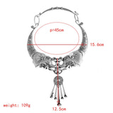 Retro Peacock Collar Choker Statement Necklace Women