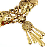 Retro Peacock Collar Choker Statement Necklace Women