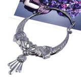 Retro Peacock Collar Choker Statement Necklace Women