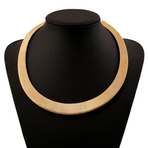 Exaggerated Punk Metal Choker Necklace for Women