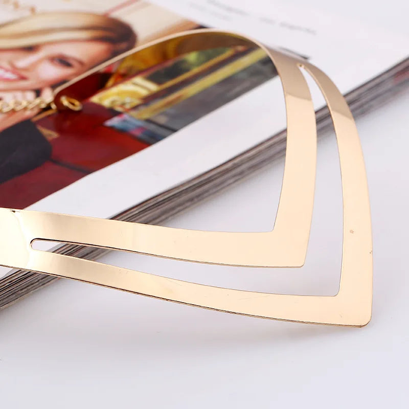 Geometric Hollow Metal Torques Women Smooth Choker Necklace Plated Punk Jewelry