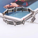 Geometric Metal Punk Choker Necklaces Plated Torques Carving Necklace