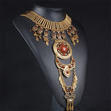 Ethnic Chunky Necklace Sweater Chain Rhinestone Jewelry