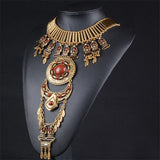 Ethnic Chunky Necklace Sweater Chain Rhinestone Jewelry