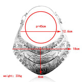 Metal Hollow Punk Collar Choker Necklace Women Personality Statement Style