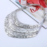 Metal Hollow Punk Collar Choker Necklace Women Personality Statement Style