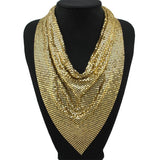 Metal Mesh Necklace Chain Maxi Jewelry Sequins Body Jewelry Women Body Chain