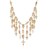 Skeleton Head Long Chain Female Accessories Collar Skull Necklace