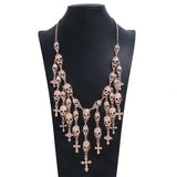 Skull Head Long Chain Necklace Punk Women Chunky Jewelry