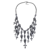 Skeleton Head Long Chain Female Accessories Collar Skull Necklace