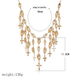 Skeleton Head Long Chain Female Accessories Collar Skull Necklace