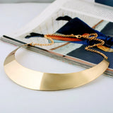 Punk Glossy Collar Choker Statement Necklace Women Necklaces