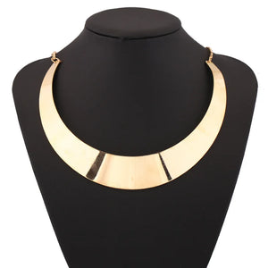 Punk Glossy Collar Choker Statement Necklace Women Necklaces