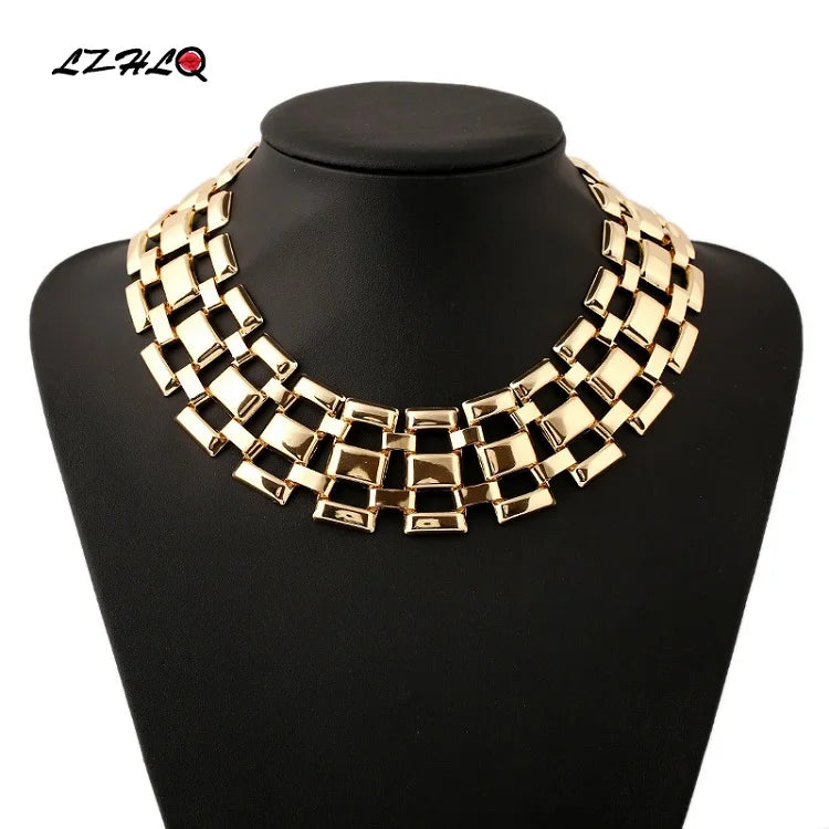 Rock Street Hollow Statement Choker Necklace Women