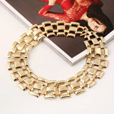 Rock Street Hollow Statement Choker Necklace Women
