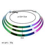 Rock Street Metal Punk Choker Necklace Women Collar Statement Style