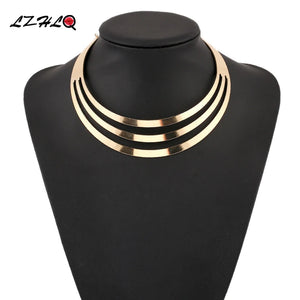 Rock Street Metal Punk Choker Necklace Women Collar Statement Style