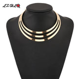 Rock Street Metal Punk Choker Necklace Women Collar Statement Style