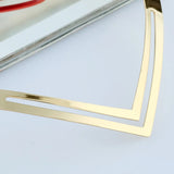 Rock V Metal Hollow Choker Necklace Women Statement Clavicle Collar