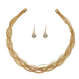 Maxi Metal Twist Choker Necklaces Multilayer Punk Statement