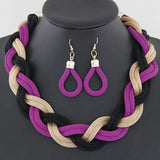 Maxi Metal Twist Choker Necklaces Multilayer Punk Statement