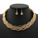 Maxi Metal Twist Choker Necklaces Multilayer Punk Statement
