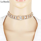 Romantic Crystal Collar Necklace for Women