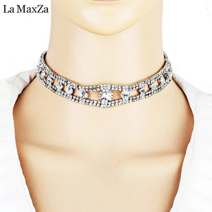 Romantic Crystal Collar Necklace for Women