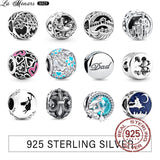 925 Silver Round Beads Charms for Snake Bracelets DIY Jewelry Gift