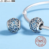 925 Silver Round Beads Charms for Snake Bracelets DIY Jewelry Gift