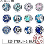 925 Silver Round Beads Charms for Snake Bracelets DIY Jewelry Gift