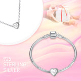 925 Silver Great Love Heart Charm Beads for Bracelet Necklace