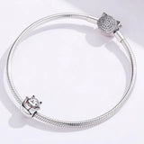925 Sterling Silver Cat Animal Beads for DIY Bracelet