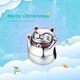 925 Sterling Silver Cat Animal Beads for DIY Bracelet