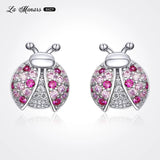 925 Silver Stud Earrings Wings Design Original European Style