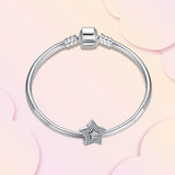 925 Silver Star Charm Zircon Beads for Jewelry Making