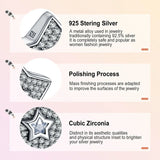 925 Silver Star Charm Zircon Beads for Jewelry Making