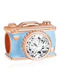 Camera Enamel Charm Bracelet Beads Fit Charms Bracelets DIY Beads Fine Jewelry