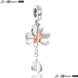 Flower Ladybug Beads Silver 925 for Women Bracelet